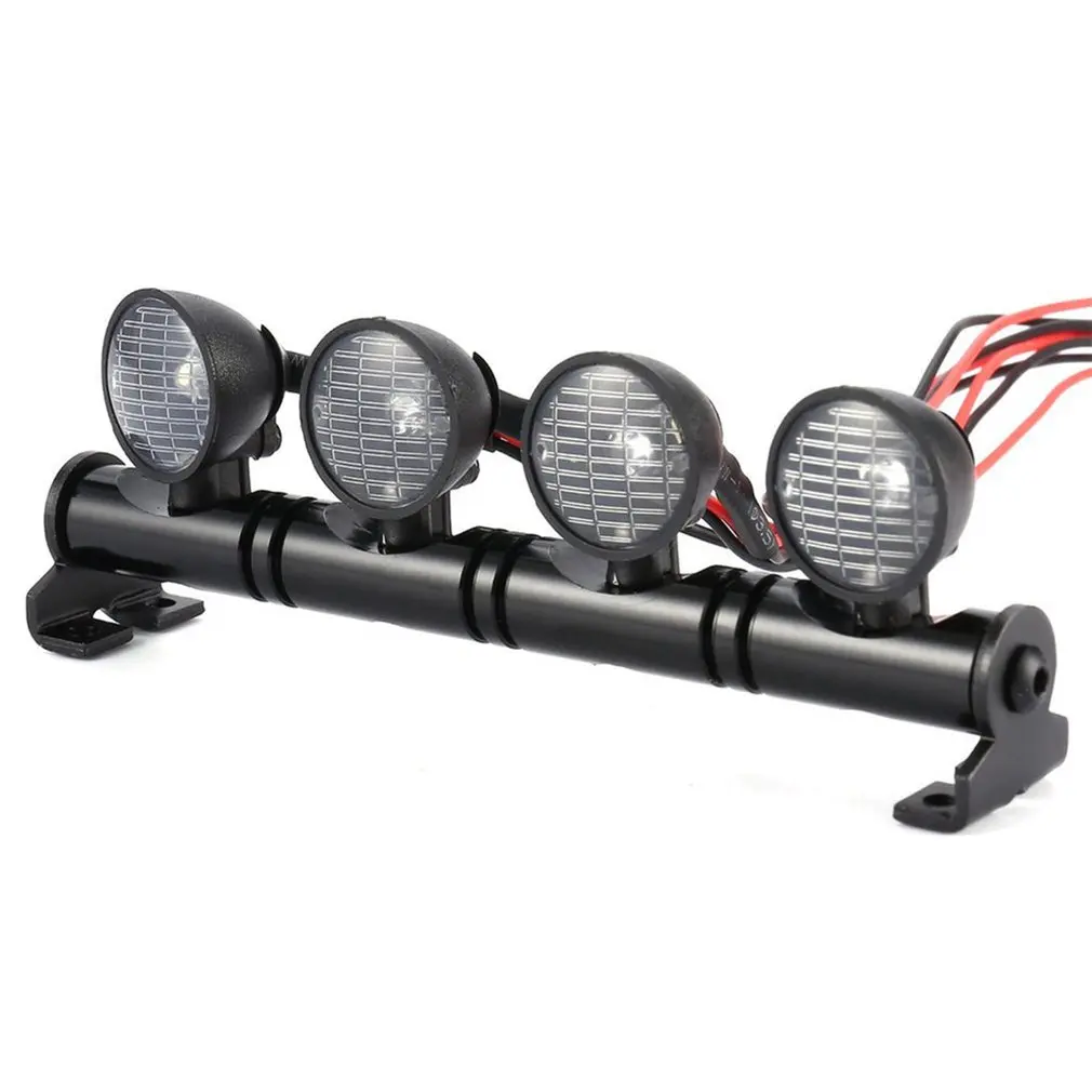 

RC Crawler Roof Bright Lights Holder 4LED Light Bar for Traxxas Hsp Redcat RC Car Enduring Remote Control Toys Parts Components