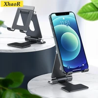 xhaor mobile phone holder for iphone 13 12 pro xiaomi huawei metal foldable tablet stand adjustable aluminum alloy desktop brace