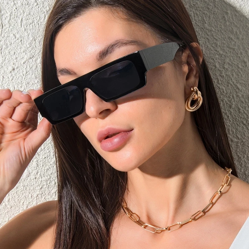 

Retro Square Sunglasses Fashion Small Frames Men Women Shades Rectangle Vintage Yellow Black Steampunk Sunglasses
