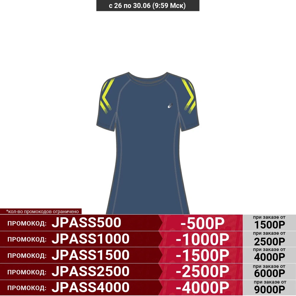 Футболка Asics SILVER ICON TOP 2012A452 404|Беговые футболки| |