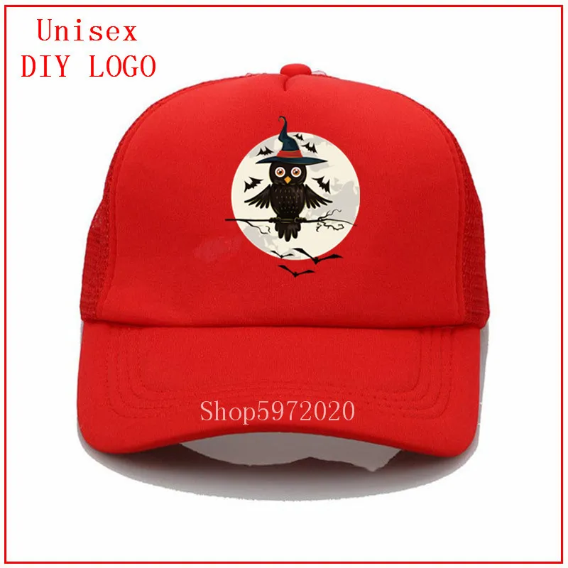 Бейсболка с рисунком Совы и летучих мышей на Хэллоуин женская шапка пластиковым