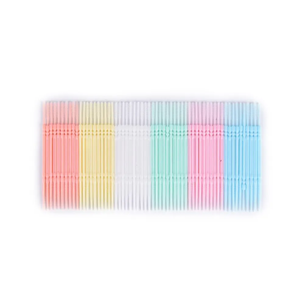 

100 Pcs/Pack 2-way Oral Dental Picks Plastic Toothpick Oral Dental Picks Eco-Friendly Disposable Tooth Picks Wholesale