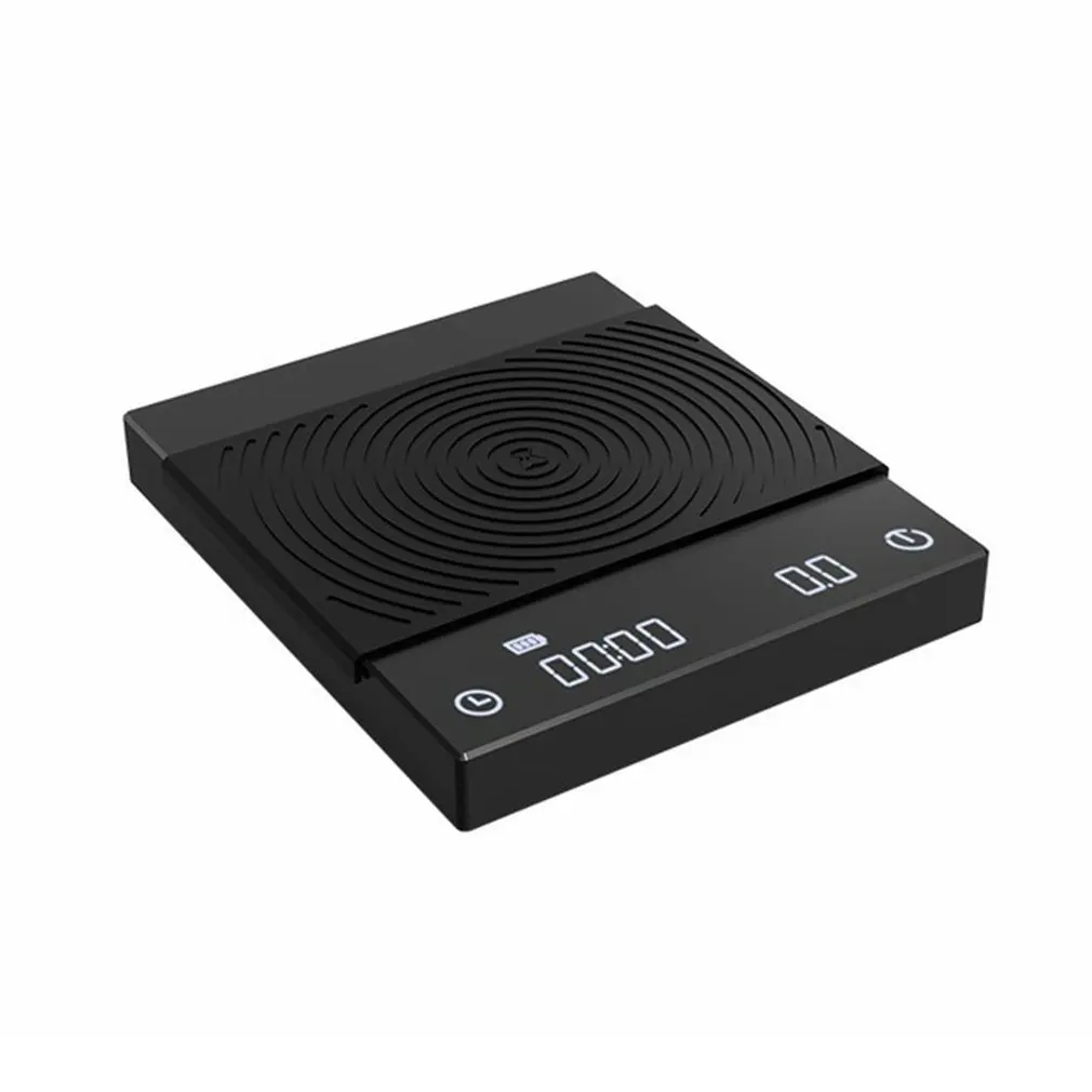 

Coffee Electronic Scale Home Coffee Bean Weighing Meter Kitchen Anti-scratch Scale Black Mirror With Waterproof Plate