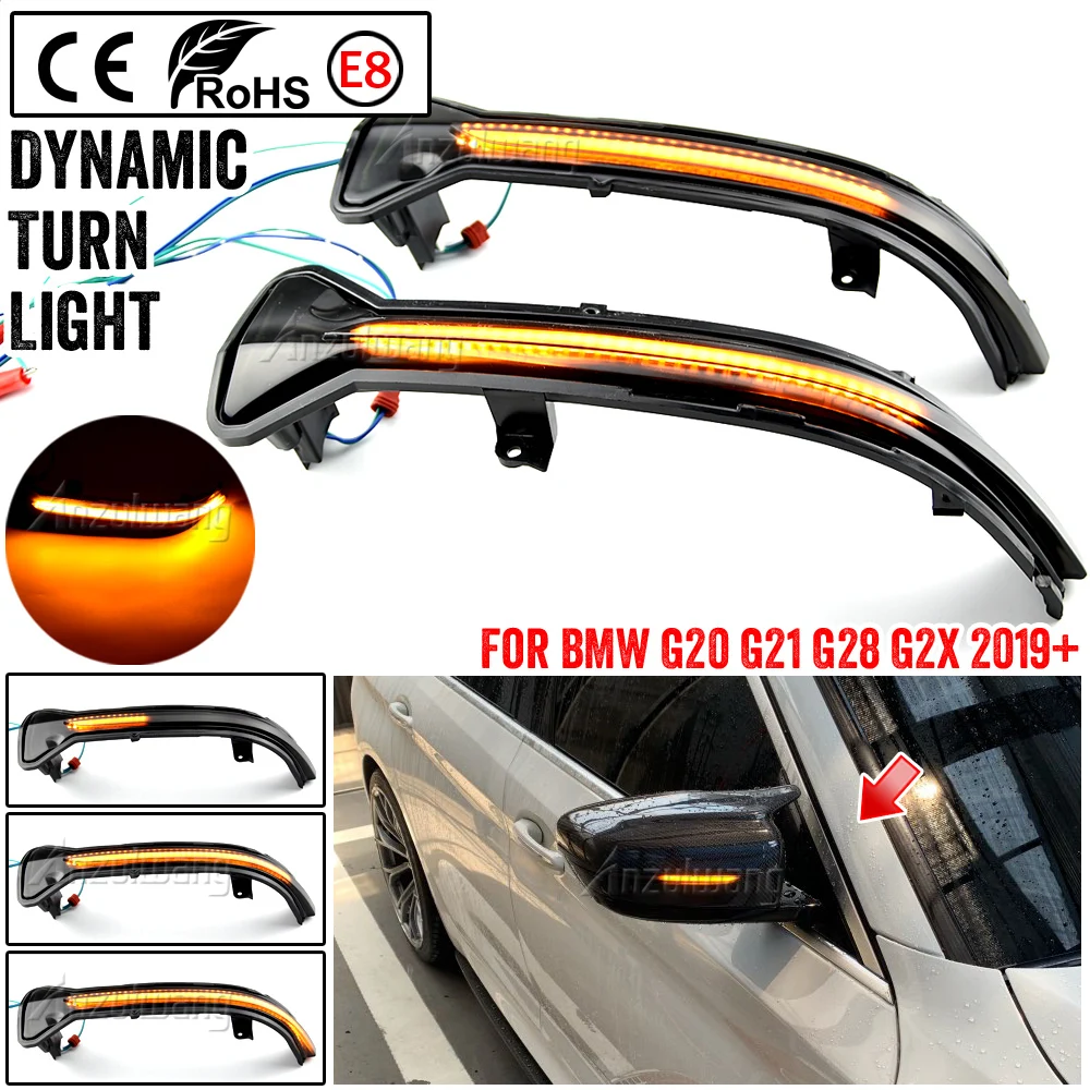 

Dynamic Blinker For BMW 3er G20 G21 G28 G2x 2019 2020 LED Turn Signal Rearview Side Mirror Light Repeater Sequential Indicator