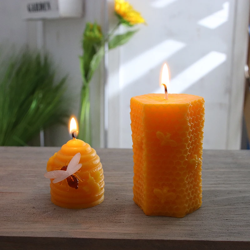 3D пчела соты силиконовые формы для свечей улей самодельных Diy пчелиный воск