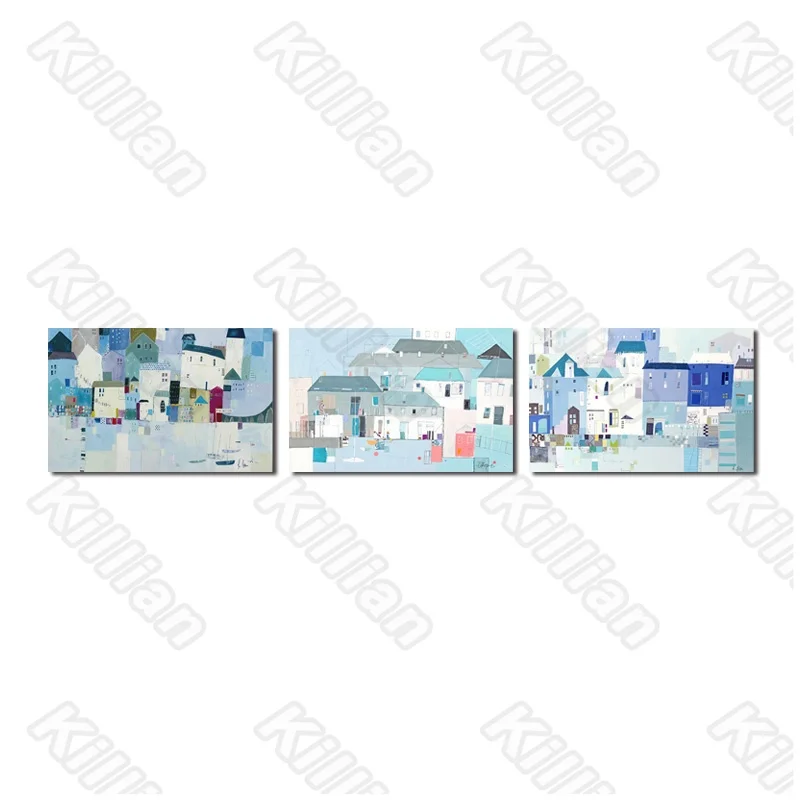 

Small Town Frameless Poster Home Bedroom Decorative Living Room Decoration Canvas Painting Hd Print Abstract Style Fresco