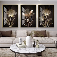 art flower diamond studded painting crystal porcelain painting for living room home decor painting hotel art wall pictures