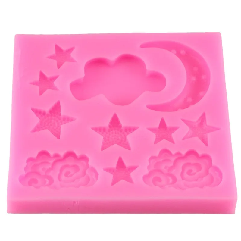 

Star Moon Cloud Silicone Mould Fondant chocolate fudge mold Cake Decoration Baking Tools fondant molds chocolate mold