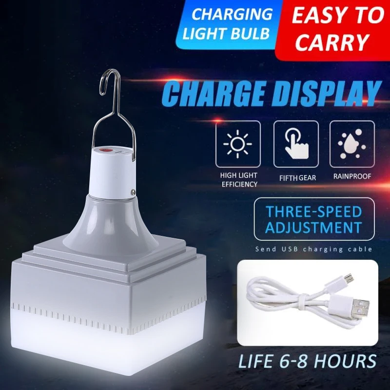 

Фонарь туристический Аккумуляторный с крючком и USB, 30 Вт, IP42
