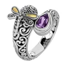 Женские винтажные кольца со стрекозой, изысканные инкрустированные фиолетовыми Фианитами, свадебные ювелирные украшения