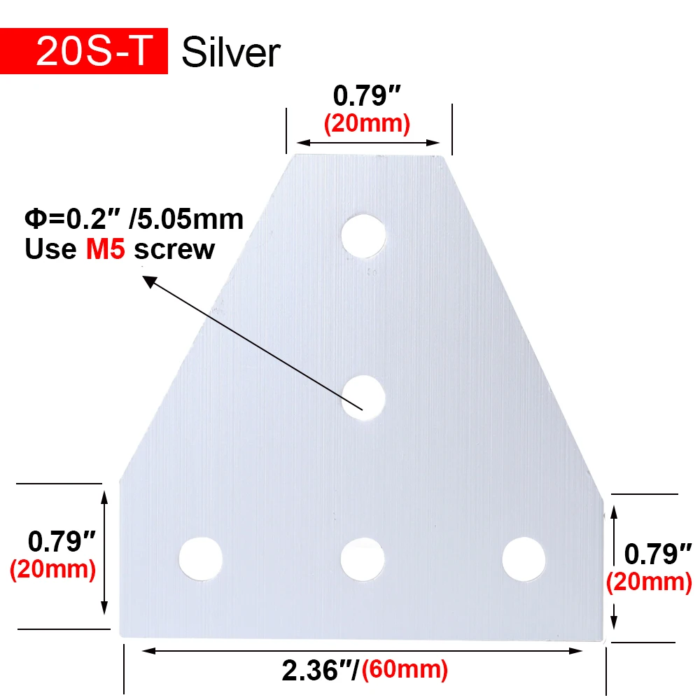 4 шт 5 отверстий 90 градусов совместные коллегии пластина угол кронштейн