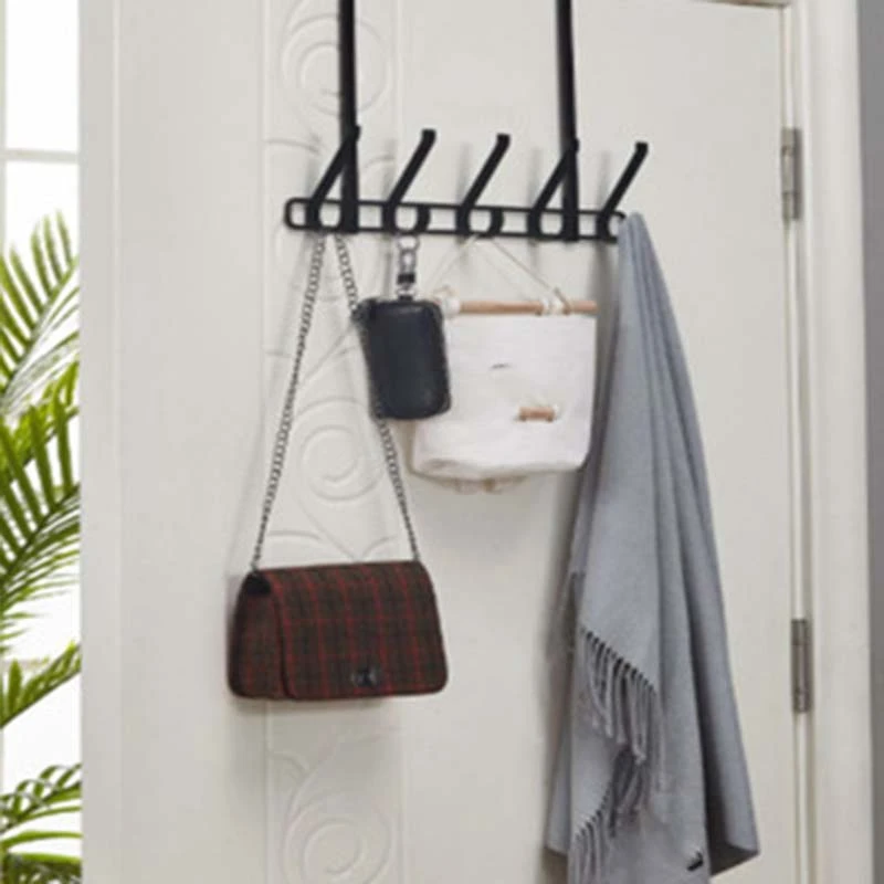 

Wrought Iron Hook Rack Creative Detachable Coat Rack Home Room Door Free Punch No Trace Hanger