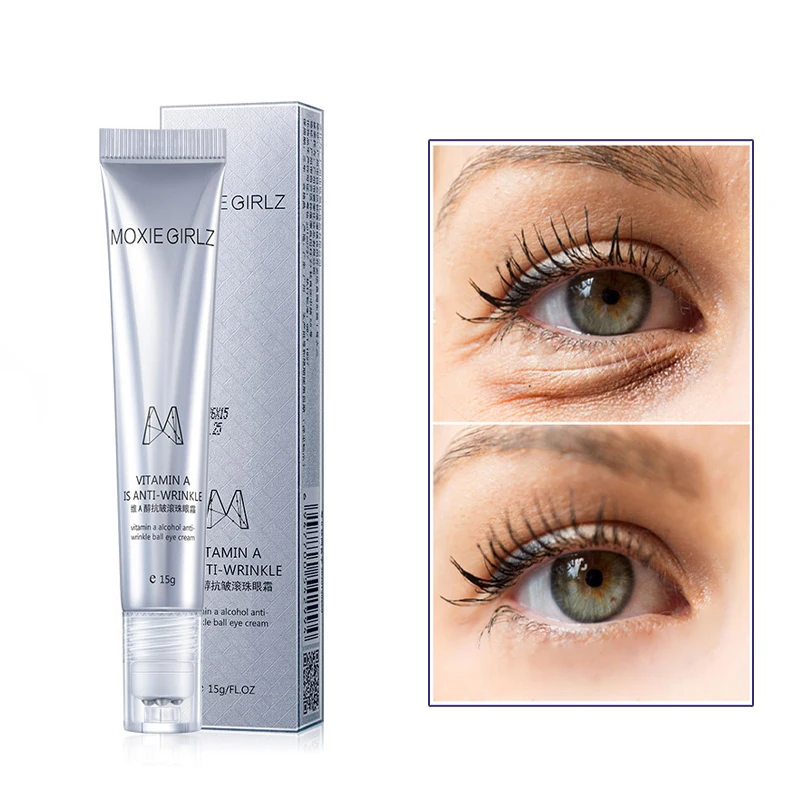 

Vitamin A Anti-wrinkle Rolling Eye Cream Cosmetics Anti Dark Circles Remove Bags Hyaluronic Acid Moisturizing Foundation Cream
