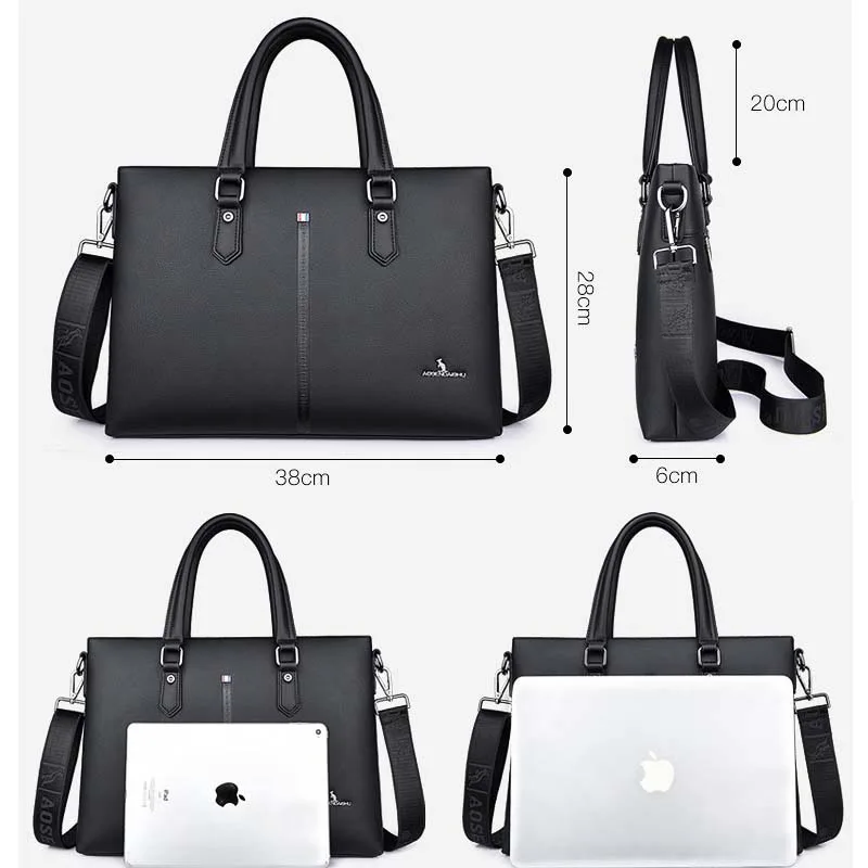 

Wholesale Genuine Leather Men Briefcases Brand Fashion Men's Crossbody Bags High Quality Male Messenger Bags 2019 New Arrival