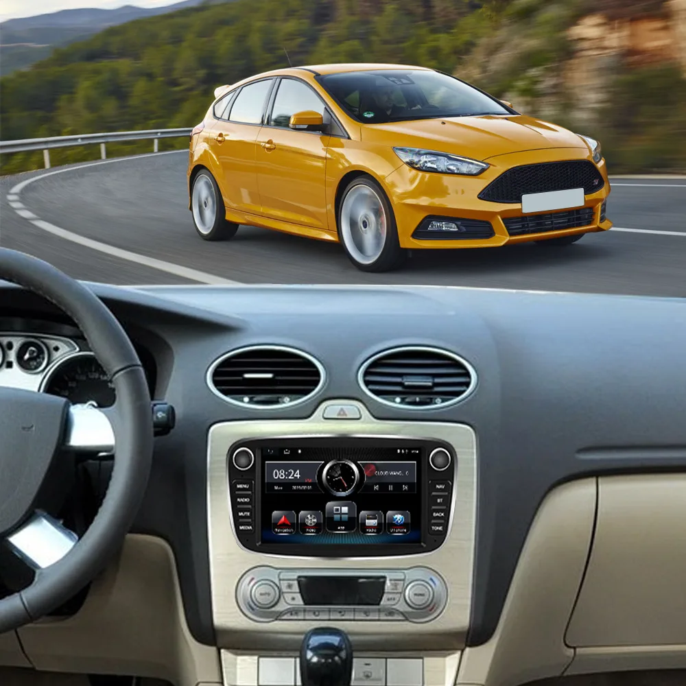 2Din Android 9,0 автомобильный Радио мультимедийный плеер для Ford Focus S-Max Mondeo 9 Galaxy C-Max II Kuga gps навигация 2G ram