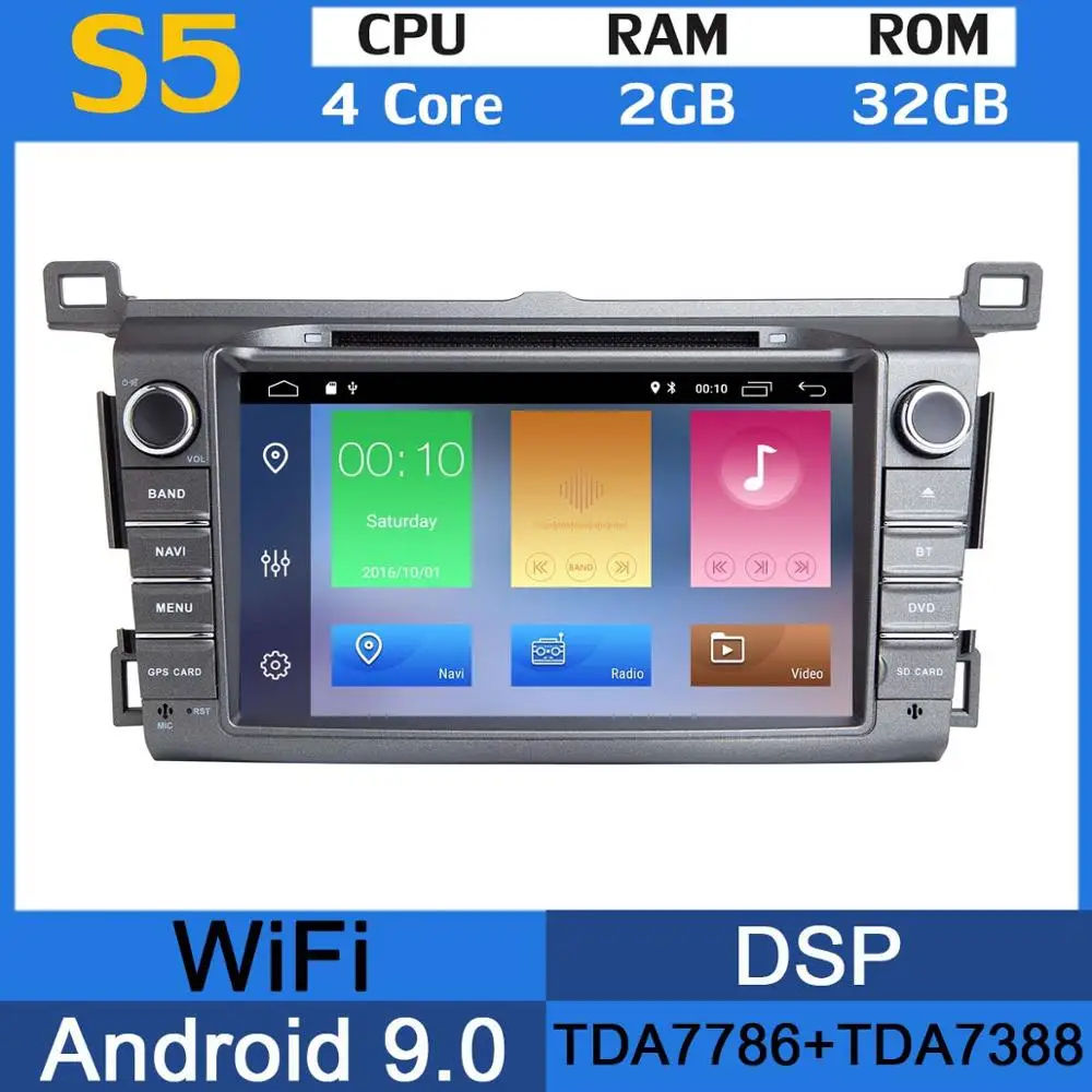 4Core 2G RAM 32G ROM " PX6 4 Гб+ 64 ГБ Android 9,0 Автомобильный мультимедийный dvd-радио GPS для Toyota RAV4 для Toyota Previa RAV 4 2012 2013 DSP CarPlay - Цвет: 4Core 2G RAM 32G ROM
