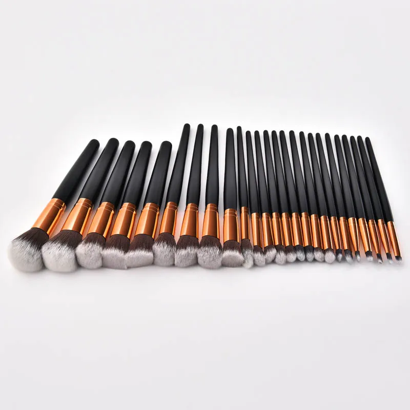 

Hot 25pcs Makeup Brushes Set Black Gold Handle Eye Shadow Blusher Cosmetic Tools Kit FRE-Drop