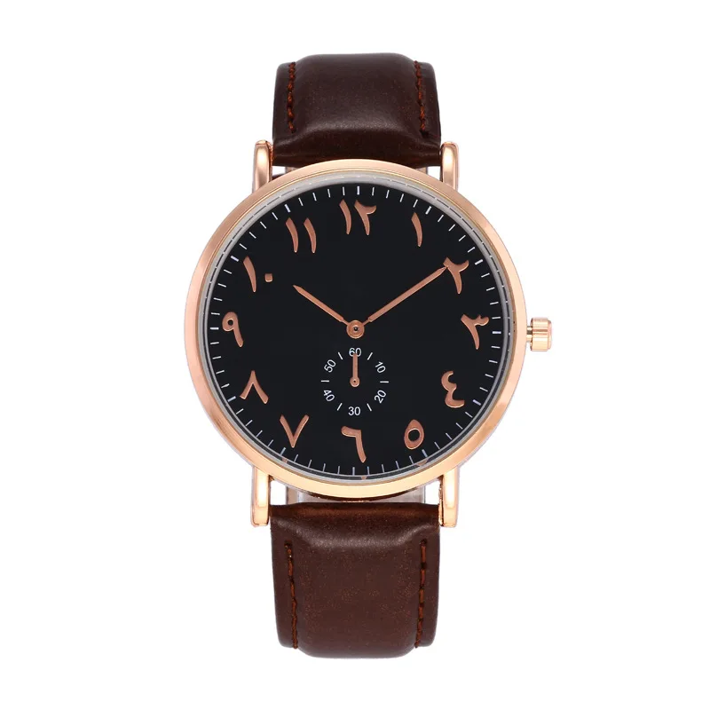 

2021Hot-Selling Arabic Digital Watch High-End Comfortable Stitching Belt Men's and Women's Casual Quartz Watch watch women