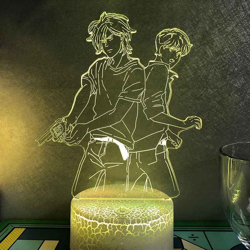 

Banana Fish Led Night Light Anime for Bedroom Decor Child Kids Birthday Gift Manga Gadget Dropshipping Banana Fish Lamp