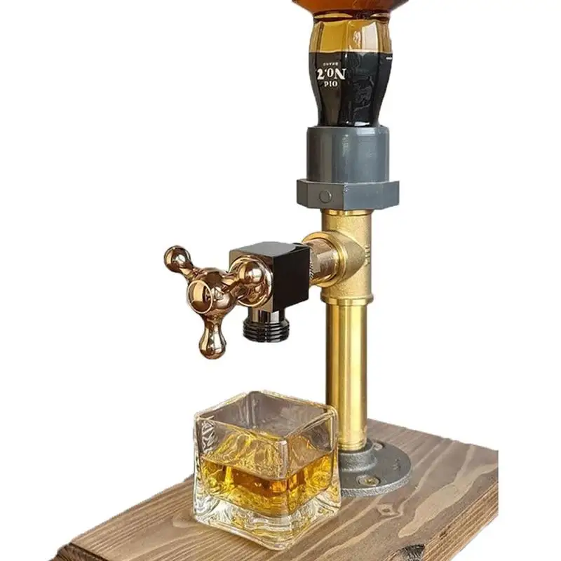 

1/2/3 Heads Wine Dispenser Father'S Day Gifts Wooden Whiskey Beer Faucet Shape Holder For Party Dinners Bars Home Furnishings