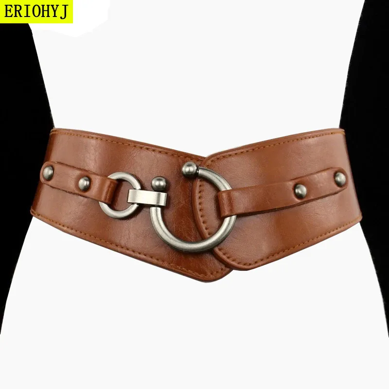 

lus Size Belt Woman Wide Corset Belt Big Belts For Women PU Leather Designer Cinturon Mujer Western Waist Dress Waistband
