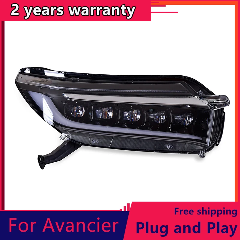 

Car Styling For Honda Avancier Led Headlights 2017-2019 Head Lamp Double C Angel eye led DRL front light
