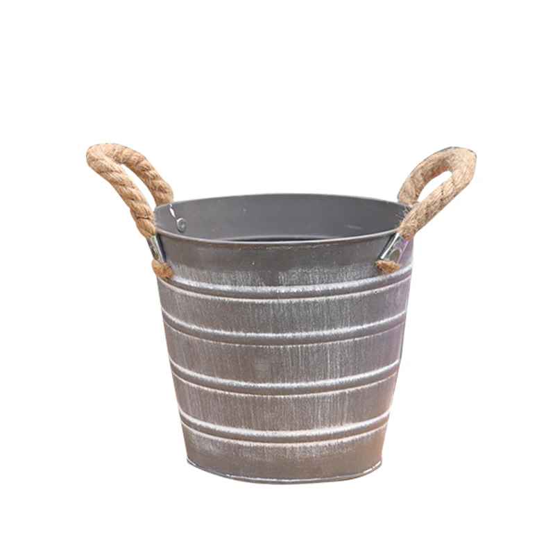 

Ручная работа Ретро маленький цветочный горшок металлический сад