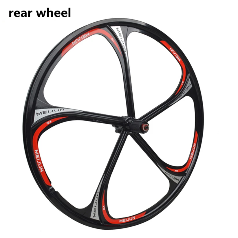 Single rear black MTB велосипед 26 дюймов подшипника встроенные колеса дискового тормоза магниевого сплава колесо горного велосипеда набор Casette колеса - Цвет: Single rear black