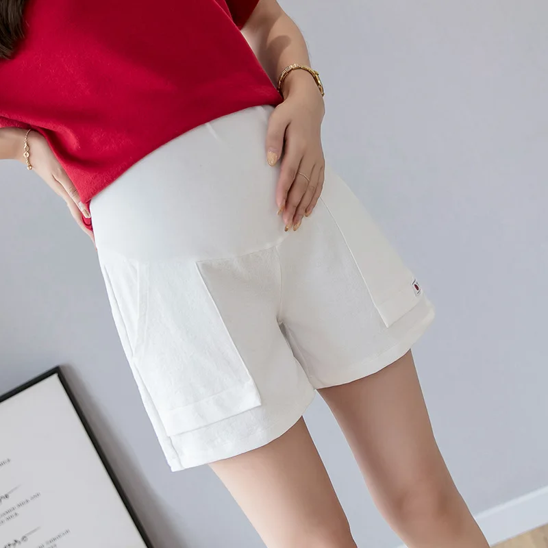 Хлопковые шорты для беременных свободные отдыха спортивные эластичные штаны