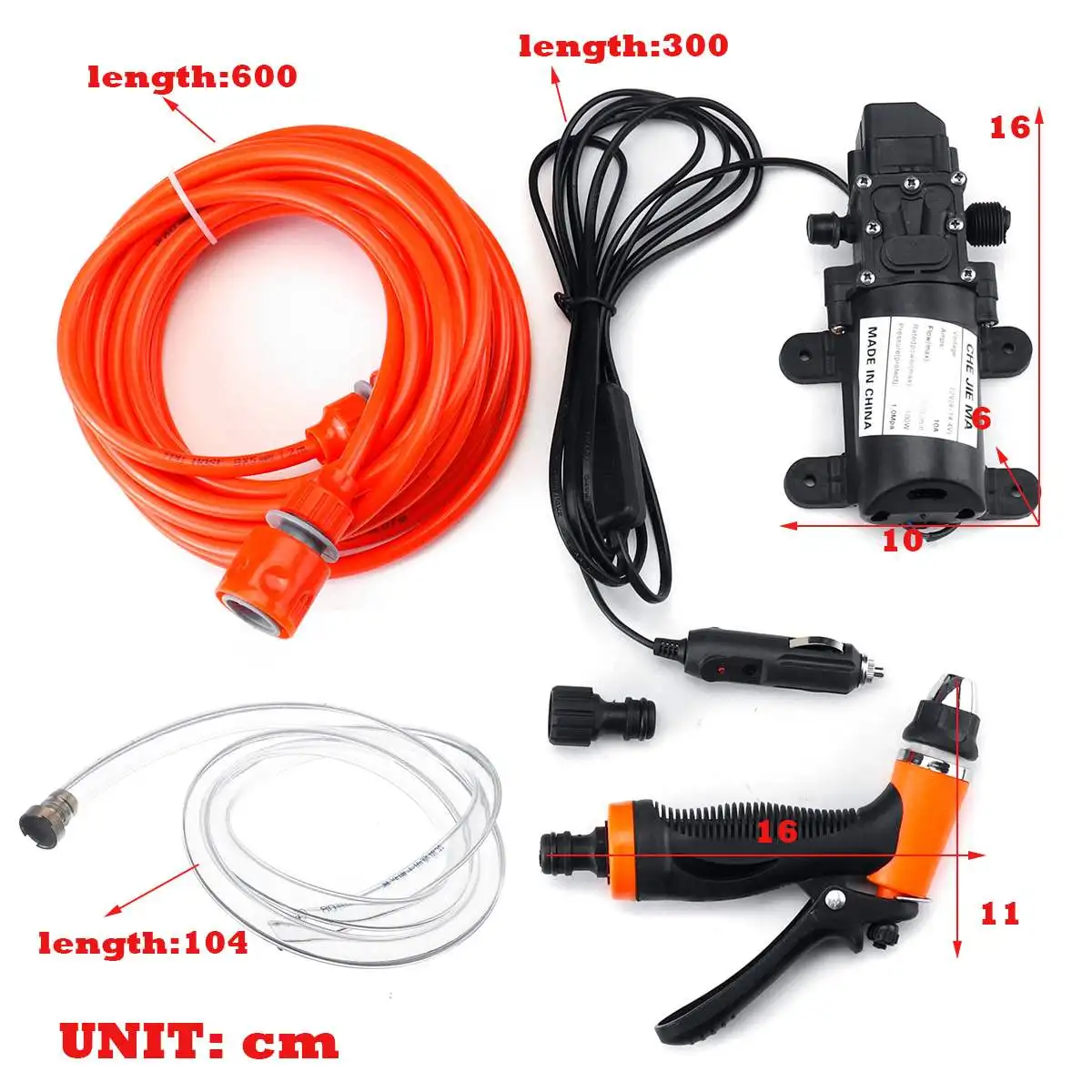 

12V 100W 5.5L/Min Water Pump Stable High Pressure Diaphragm Water Pump Sprayer Car Wash 12 V Self Priming Water Pump