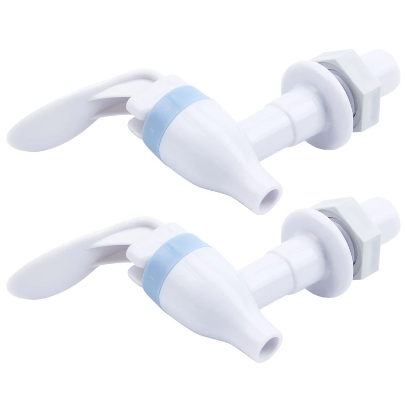 

2X Spare Push-Type Plastic Plastic Faucet Tap for Water Dispenser Blue