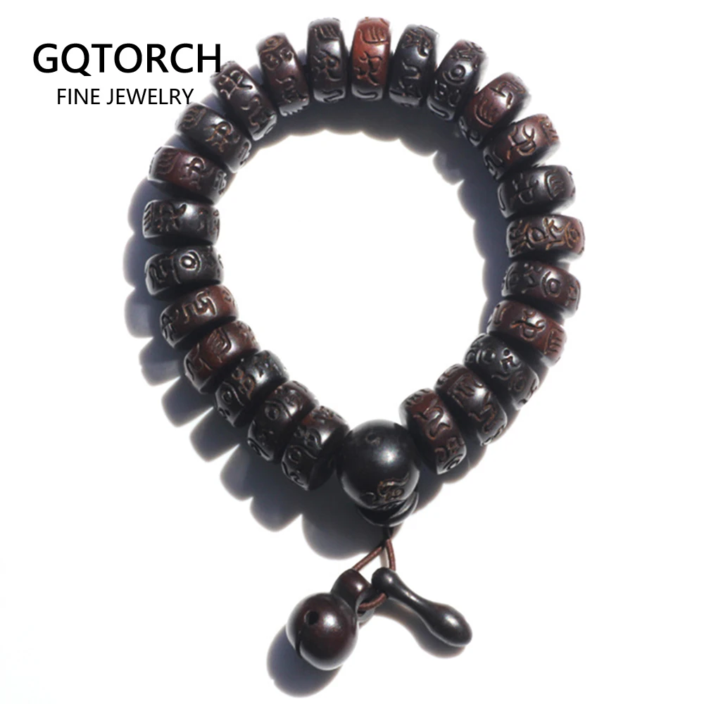 Натуральные бусы Будды Браслеты Ручной Работы жилеткой обманкой дерева Ом Мани