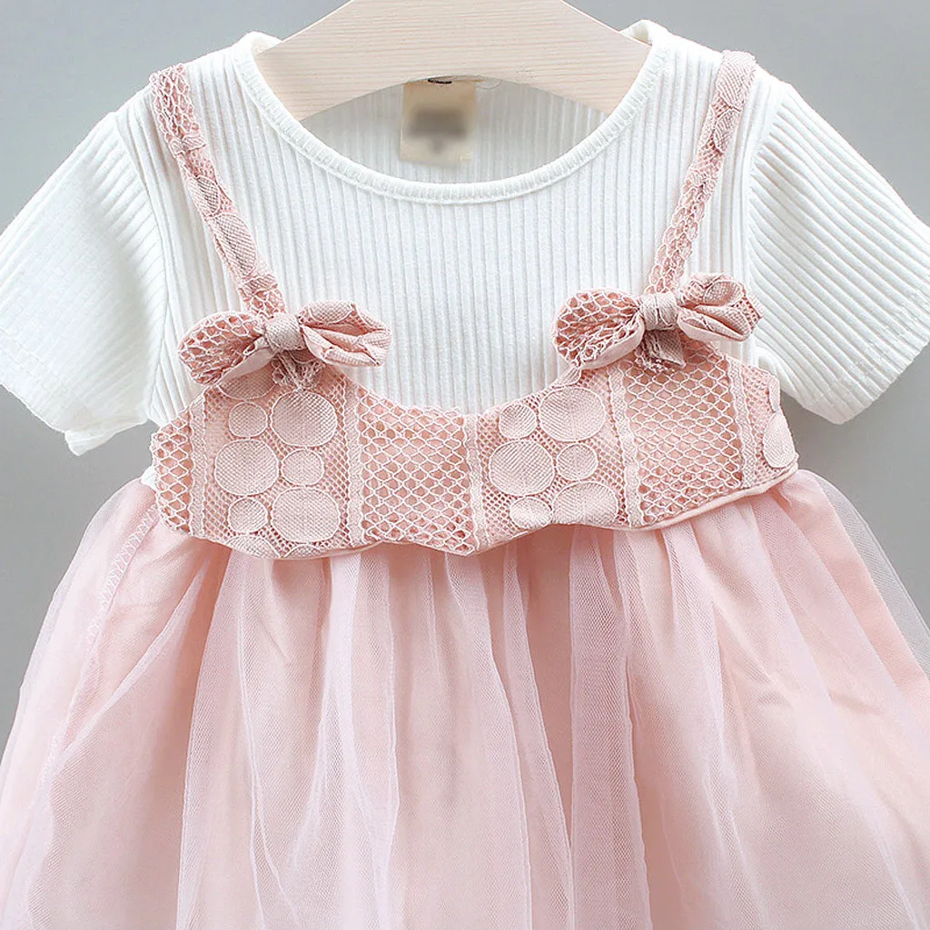 Платье пачка для новорожденных девочек короткий рукав бант бальные платья