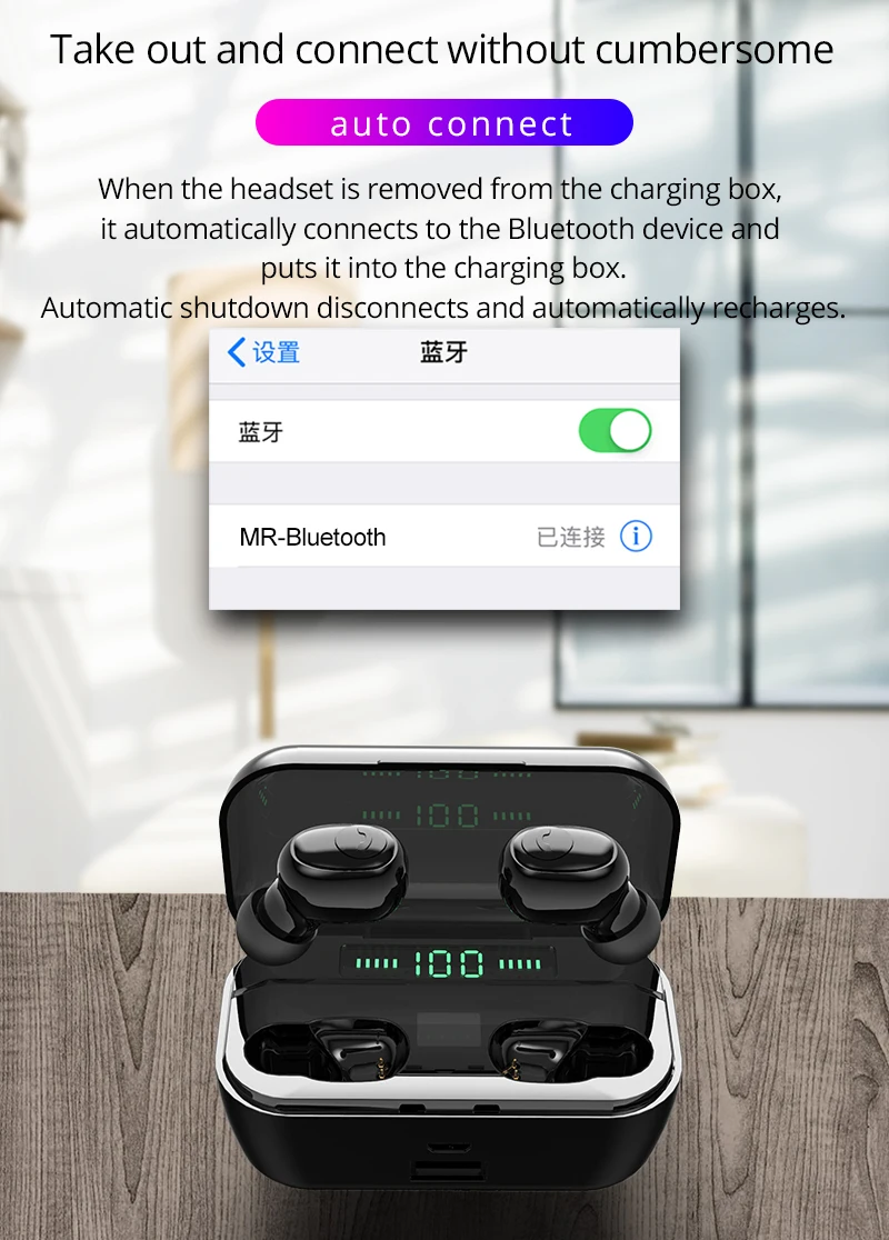 TWS G6S беспроводные наушники 8D стерео Bluetooth 5,0 наушники светодиодный дисплей гарнитура IPX7 водонепроницаемый earburd 3500 мАч чехол для iphone