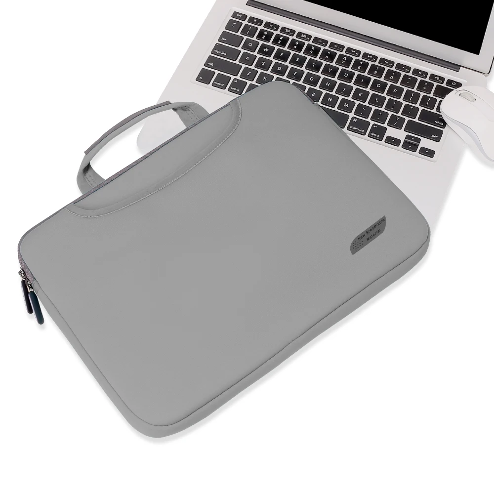 Серый Для Macbook Air 11 13 Чехол сумка для ноутбука 12 13,3 15,6 сумка для ноутбука чехол для Macbook Pro 13 15 чехол A1989 A1466 A1932 - Цвет: Серый