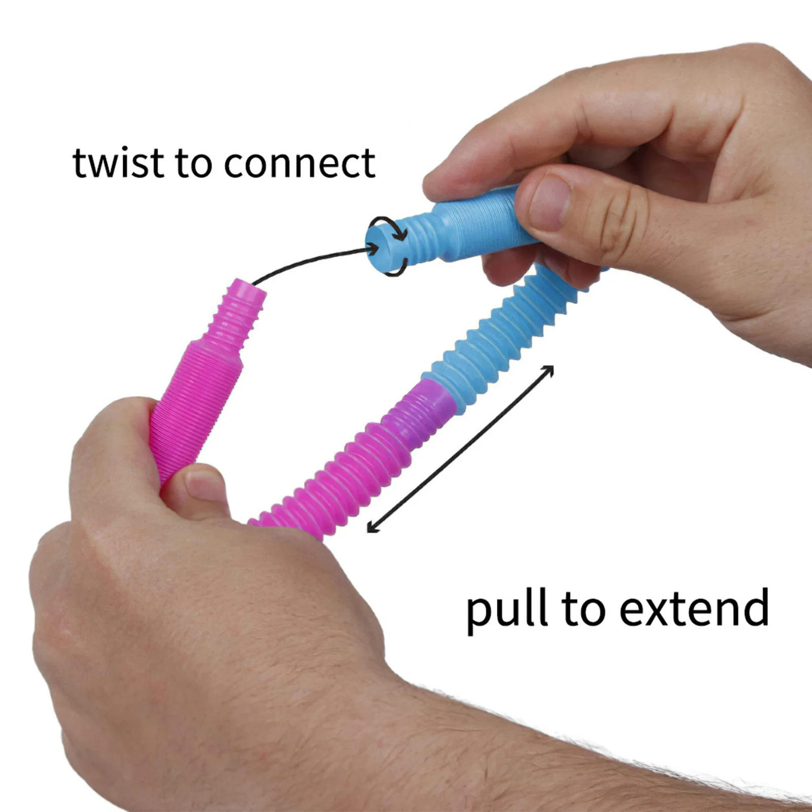 

8Pcs Mini Pop Tubes Sensory Toy for Adult Fidget Stress Relieve Toys Kid Autism Anti Stress Plastic Bellows Children Squeeze Toy