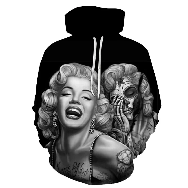 Новая мода череп Покер печатных 3D Толстовка для мужчин женщин жнец толстовки