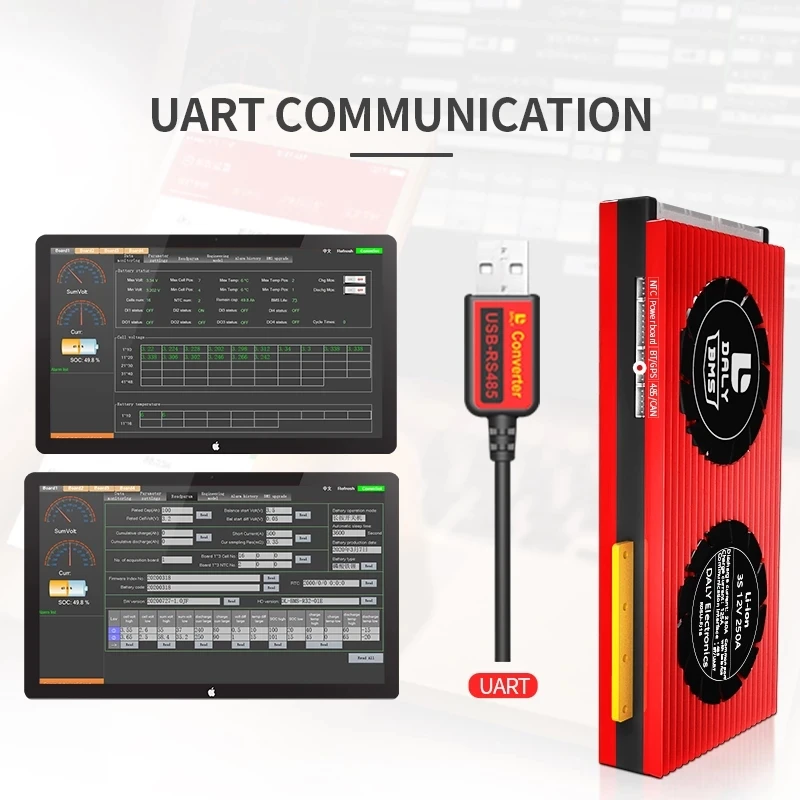 Модуль Bluetooth Deligreen Smart BMS CAN для 4S LiFePO4 200A 3S до 32S Daly | Электроника