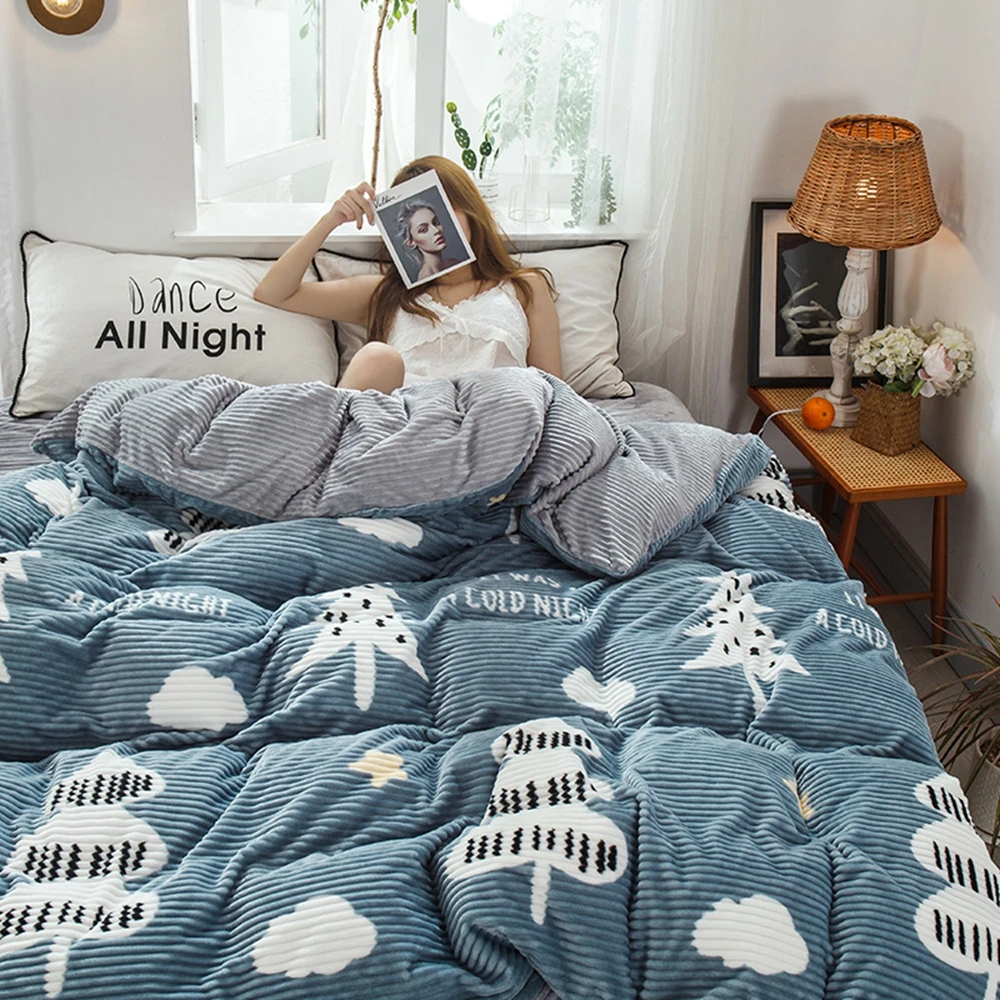 Зимнее мягкое и теплое одеяло из кораллового флиса покрывало Милая мультяшная