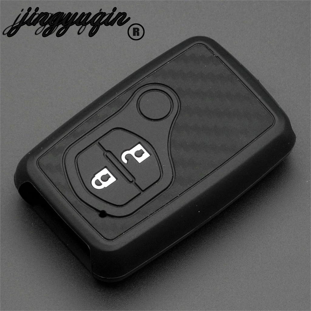 Jingyuqin для Toyota Land Cruiser Prado 150 Camry Prius Crown Subaru Foreste Outback XVCarbon силиконовый чехол ключей от