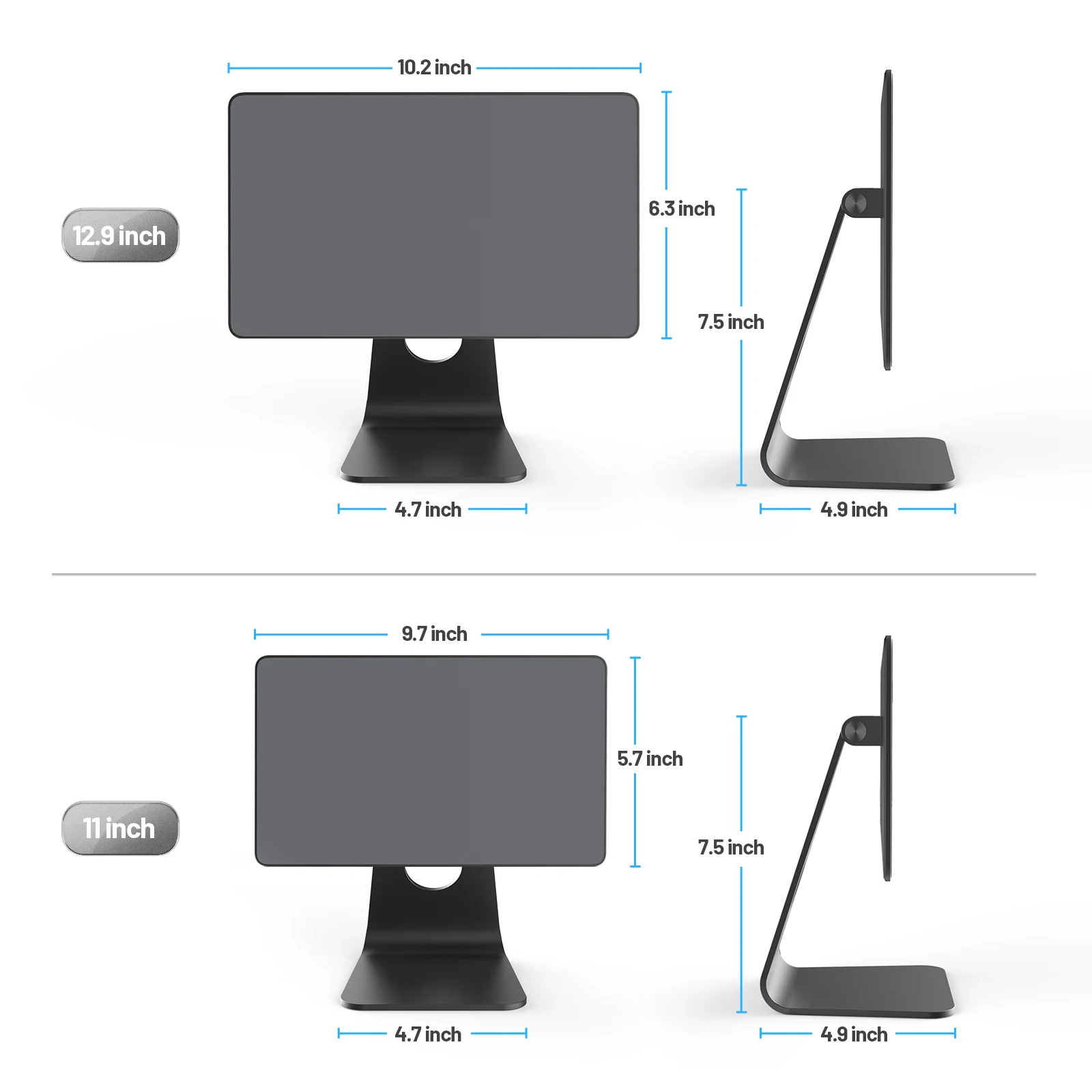lululook magnetic stand for apple ipad pro aluminum adjustable angle magnet holder for ipad pro 1112 9ipad air desktop bracket free global shipping