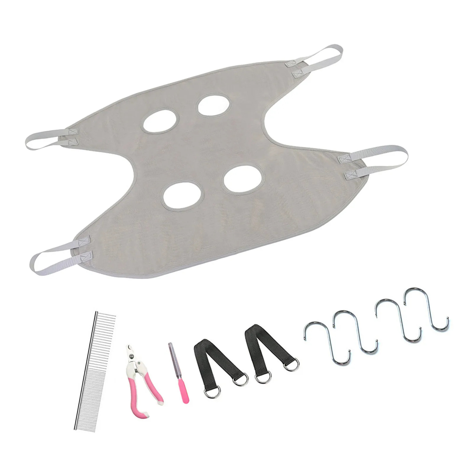 

Pet Hanging Hammock Set Dogs Cats Grooming Harness Dog Hammock Kit with Comb Nail Clipper File