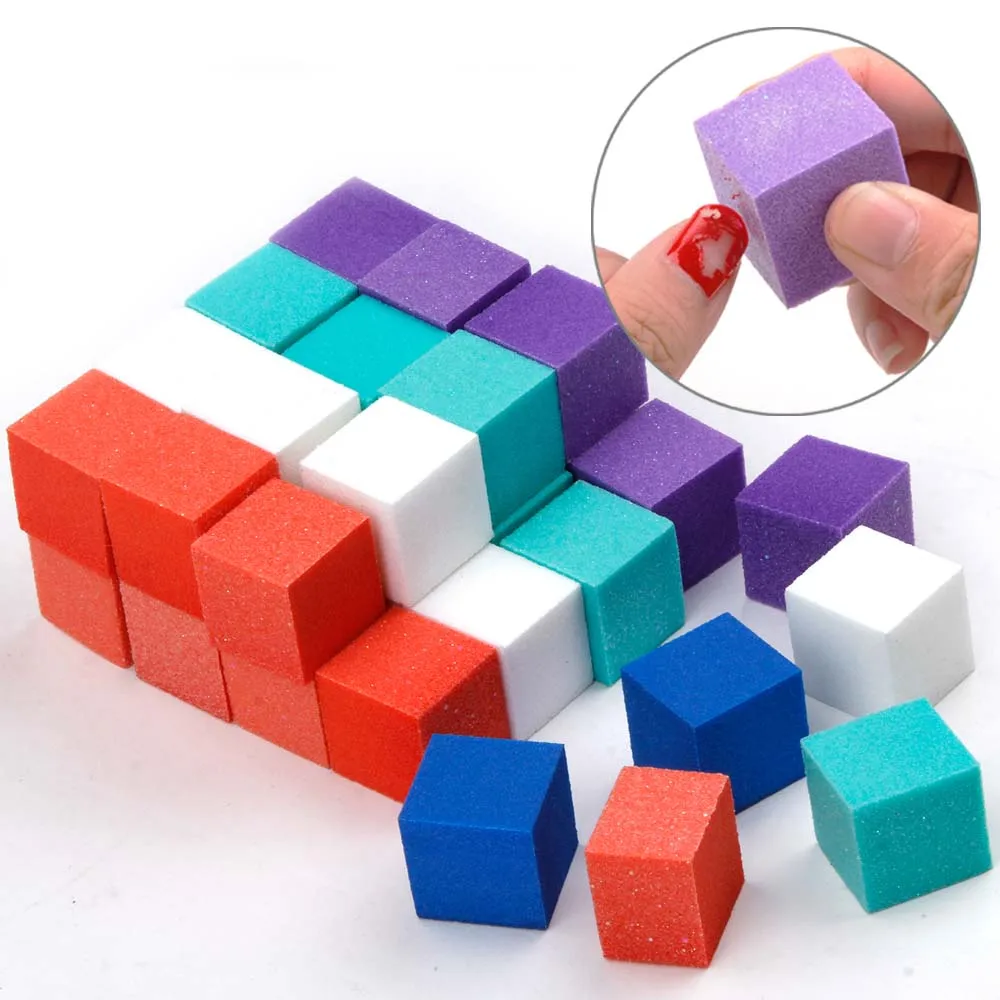 Мини блок пилок для ногтей нестандартный цветной шлифовальная губка шлифовка