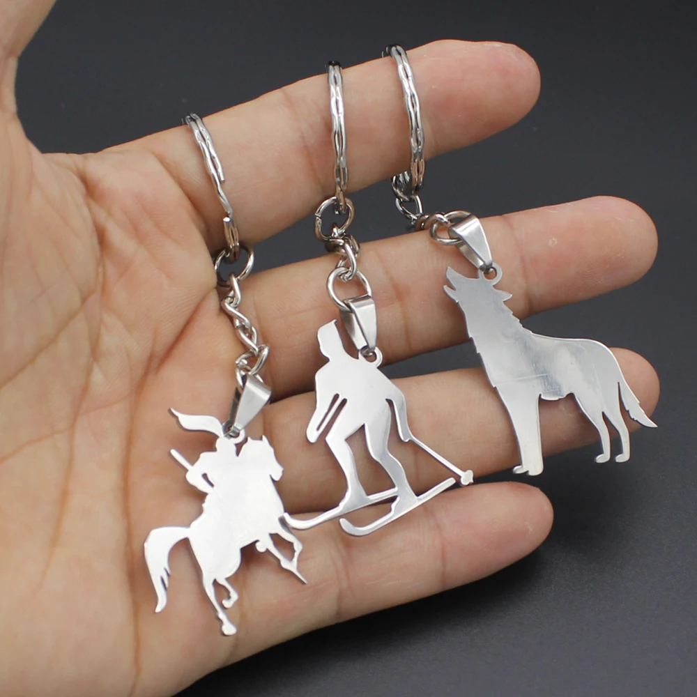 Hapiship 2018 Женская/Мужская мода из нержавеющей стали Единорог слон волк ювелирные