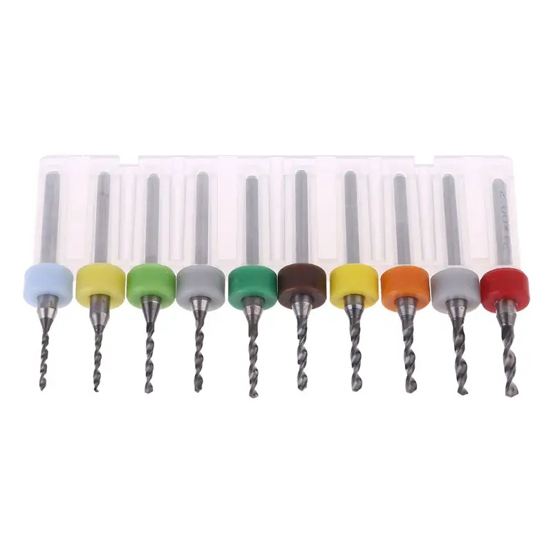 

10Pcs 1.1mm to 2.0mm PCB Print Circuit Board Carbide Micro Drill Bits Set Tool 85AC