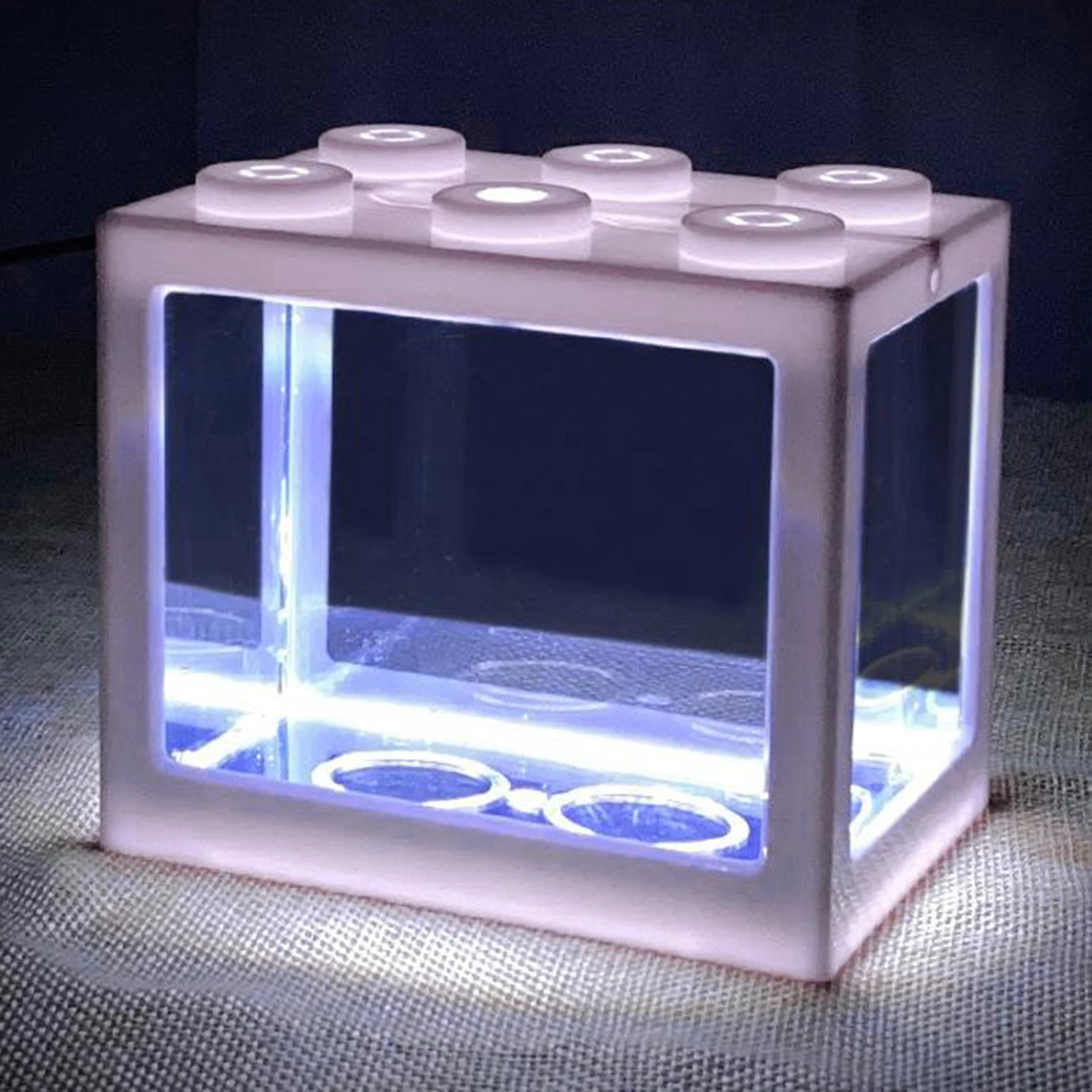 Мини аквариумы Betta Fish бак аквариумных резервуарах строительный блок круглый