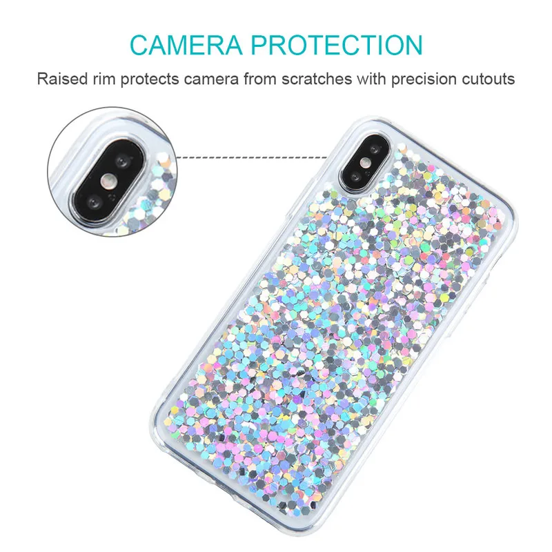 LAPOPNUT блестящий тонкий гибкий силиконовый чехол с блестками для Iphone 11 Pro Xr Xs Max X 8 7