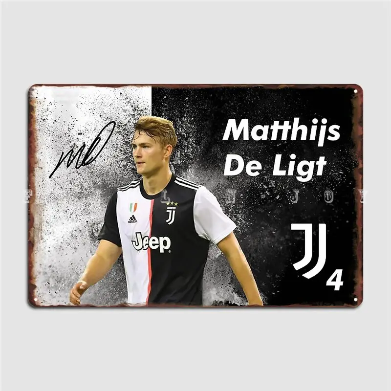 

Matthijs De Ligt Football Metal Plaque Poster Cinema Living Room Kitchen Printing Garage Decoration Tin Sign Poster