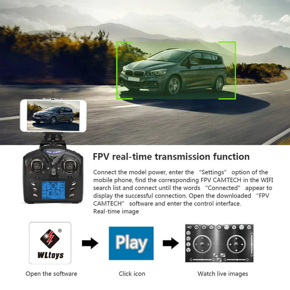 Wltoys Q333 Drone Three-stage Deformation Aerial Four-axis Aircraft Real-time Image Transmission Drone FPV RC Helicopter