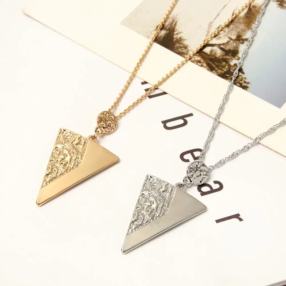 Золотые серебряные ювелирные изделия женские панк треугольные простые